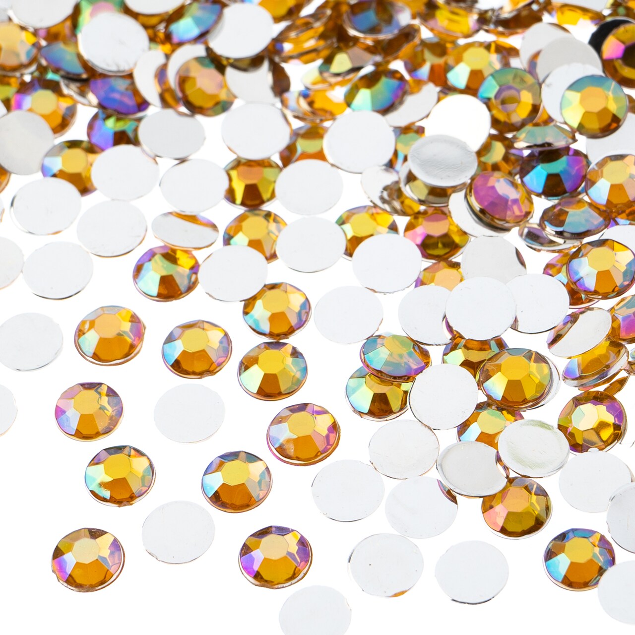 John Bead 6mm (SS28) Round Acrylic Flat Back Rhinestones, 1000pcs